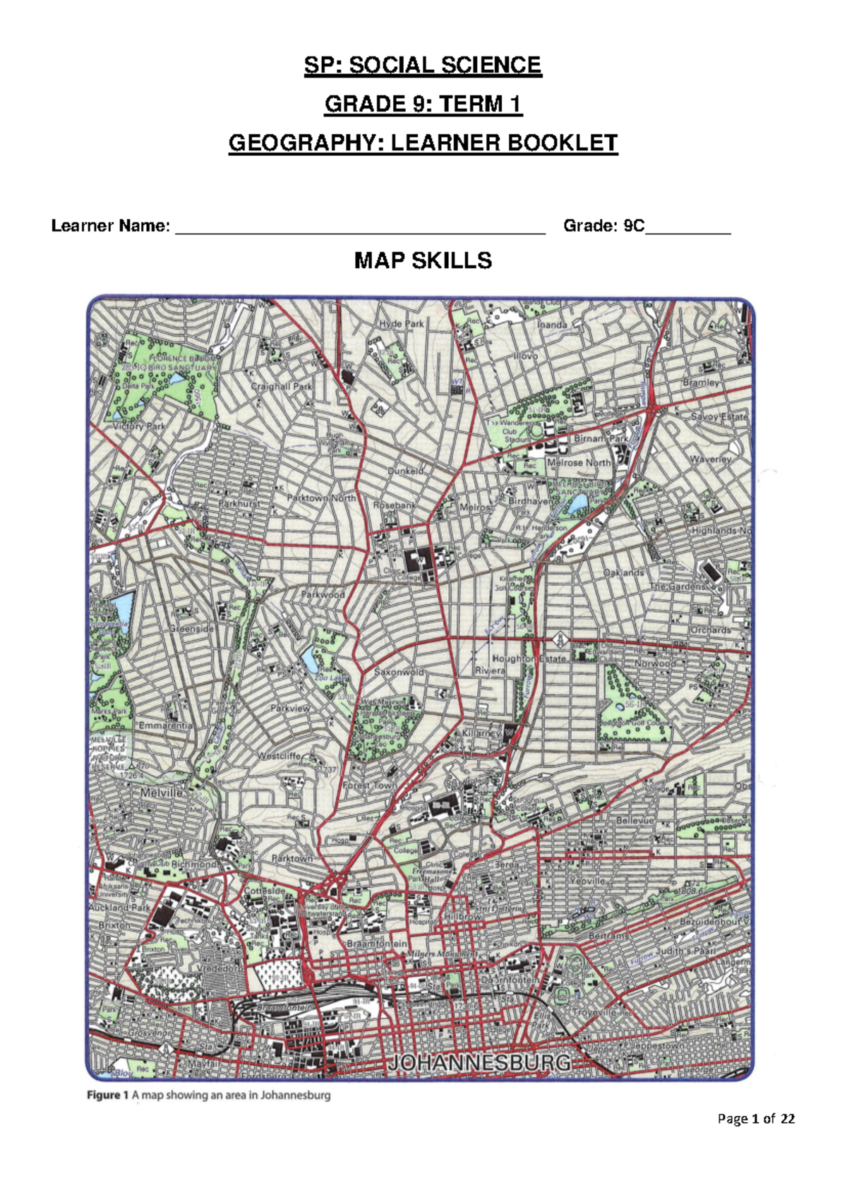 Gr9 T1 Geography Map Skills Learner Booklet and Activities - Studocu