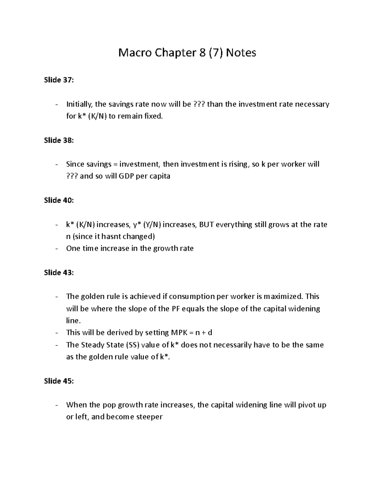 Macro Economics Chapter 8 (7) Lecture Notes Summary - Studocu