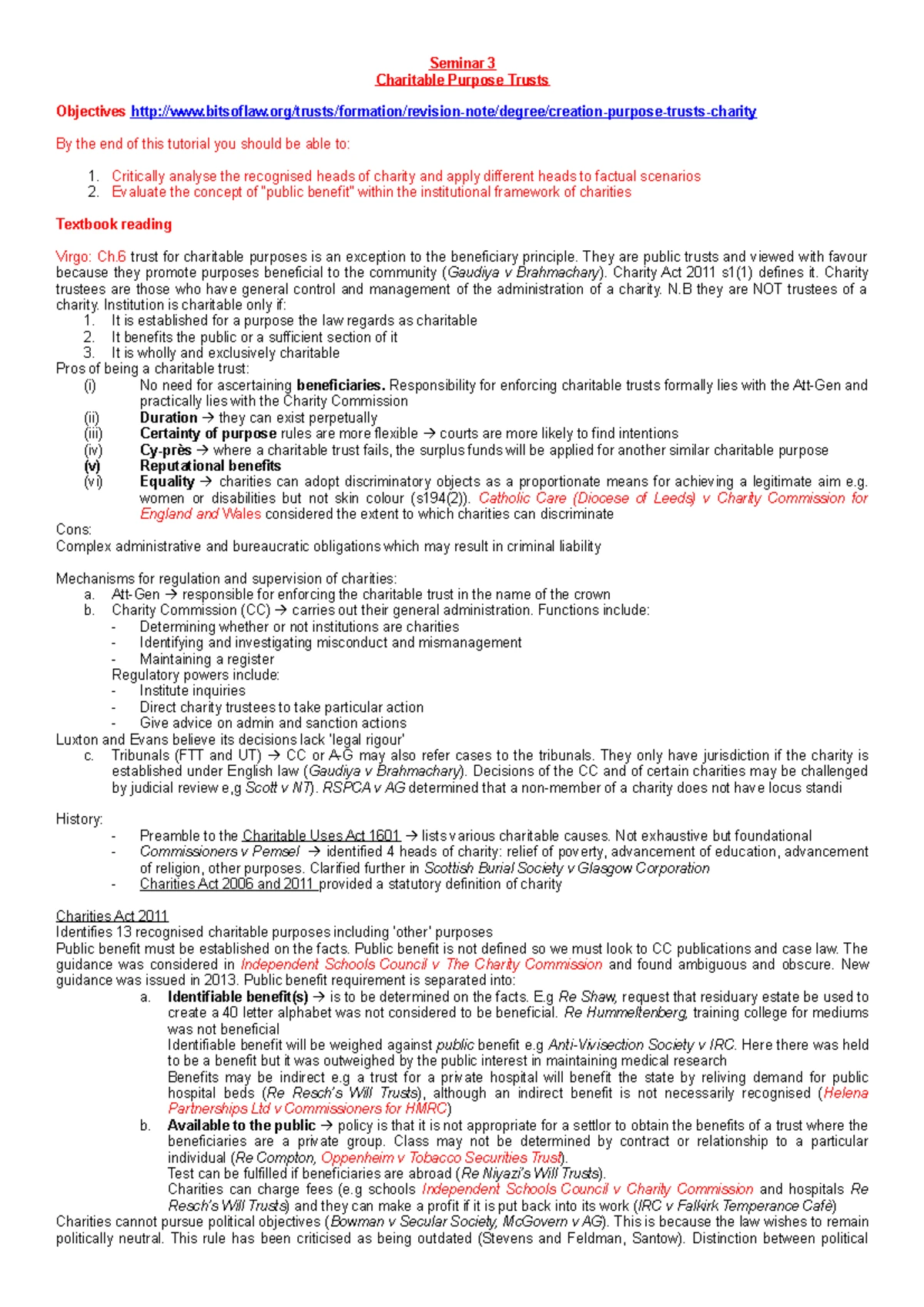 Resulting Trusts Analysis Structure (Law 101) - Studocu