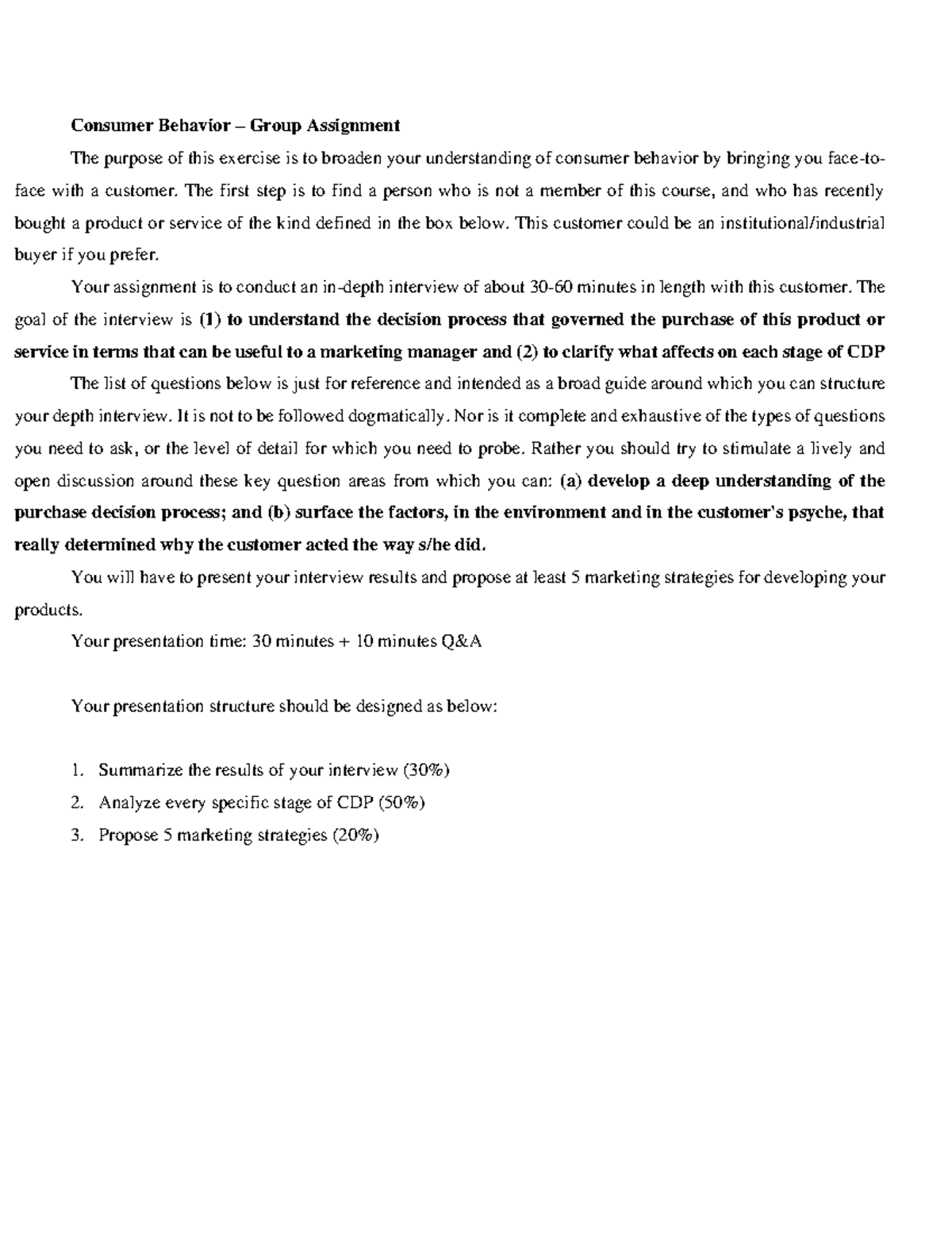 FA24 - MKT201 - In-Depth Consumer Behavior Analysis Assignment - Studocu