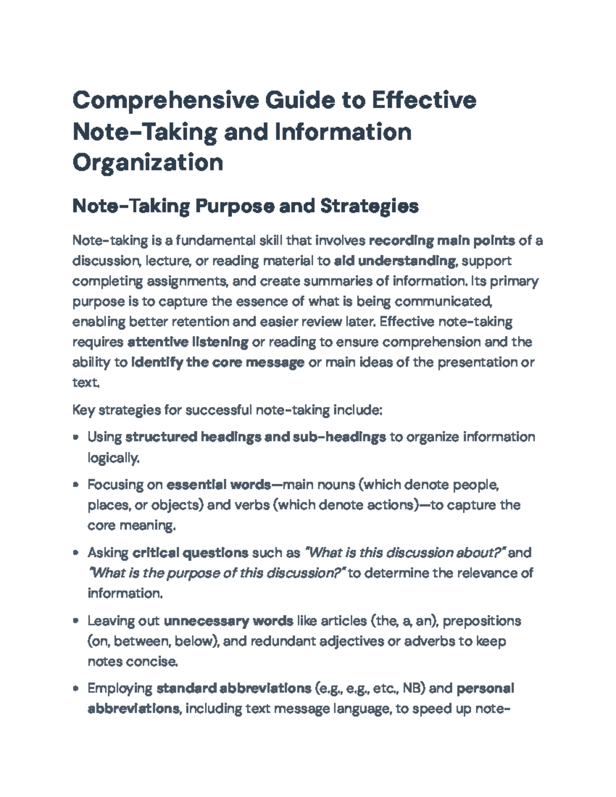 Comprehensive Guide to Note Taking - Thumb 1200 1553