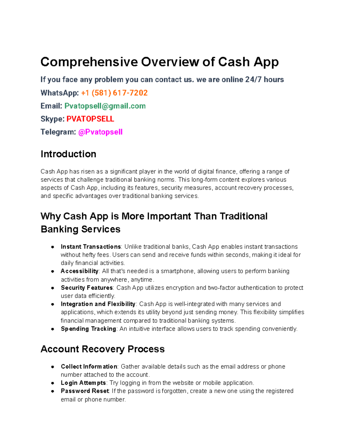 Comprehensive Overview of Cash App - we are online 24/7 hours WhatsApp ...
