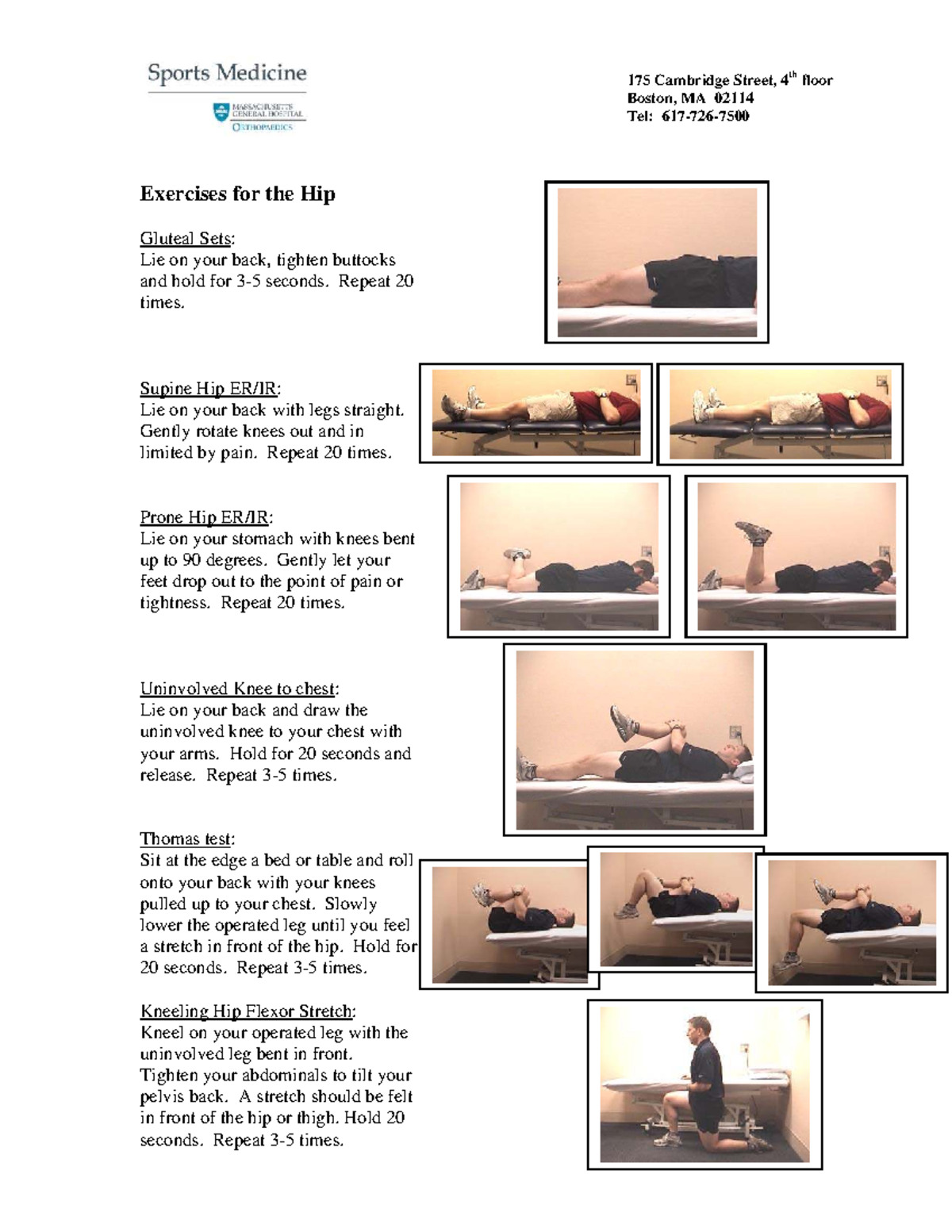 Hip Exercises for Rehabilitation: Techniques and Sets - Studocu