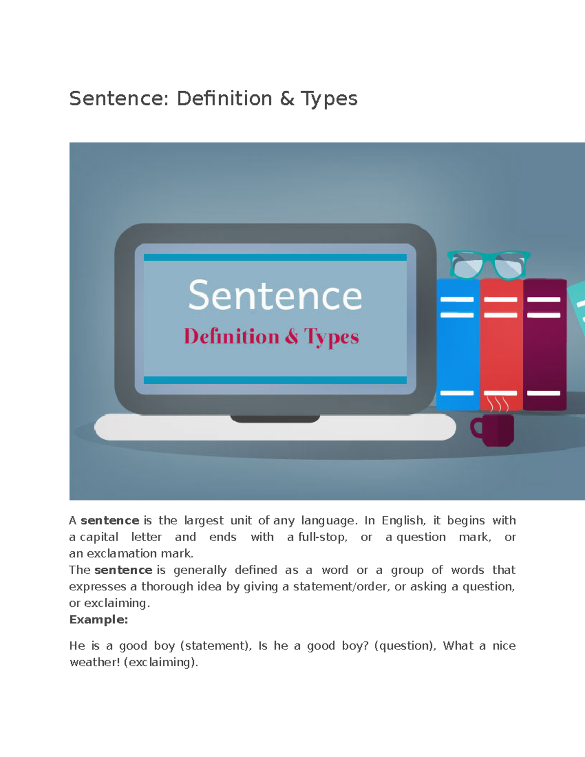 Understanding Sentences: Definition, Structure, and Types - Studocu