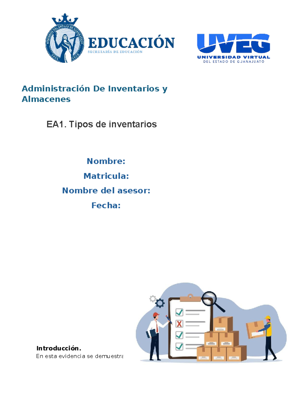 Administración de Inventarios y Almacenes EA1: Tipos y Mejora - Studocu