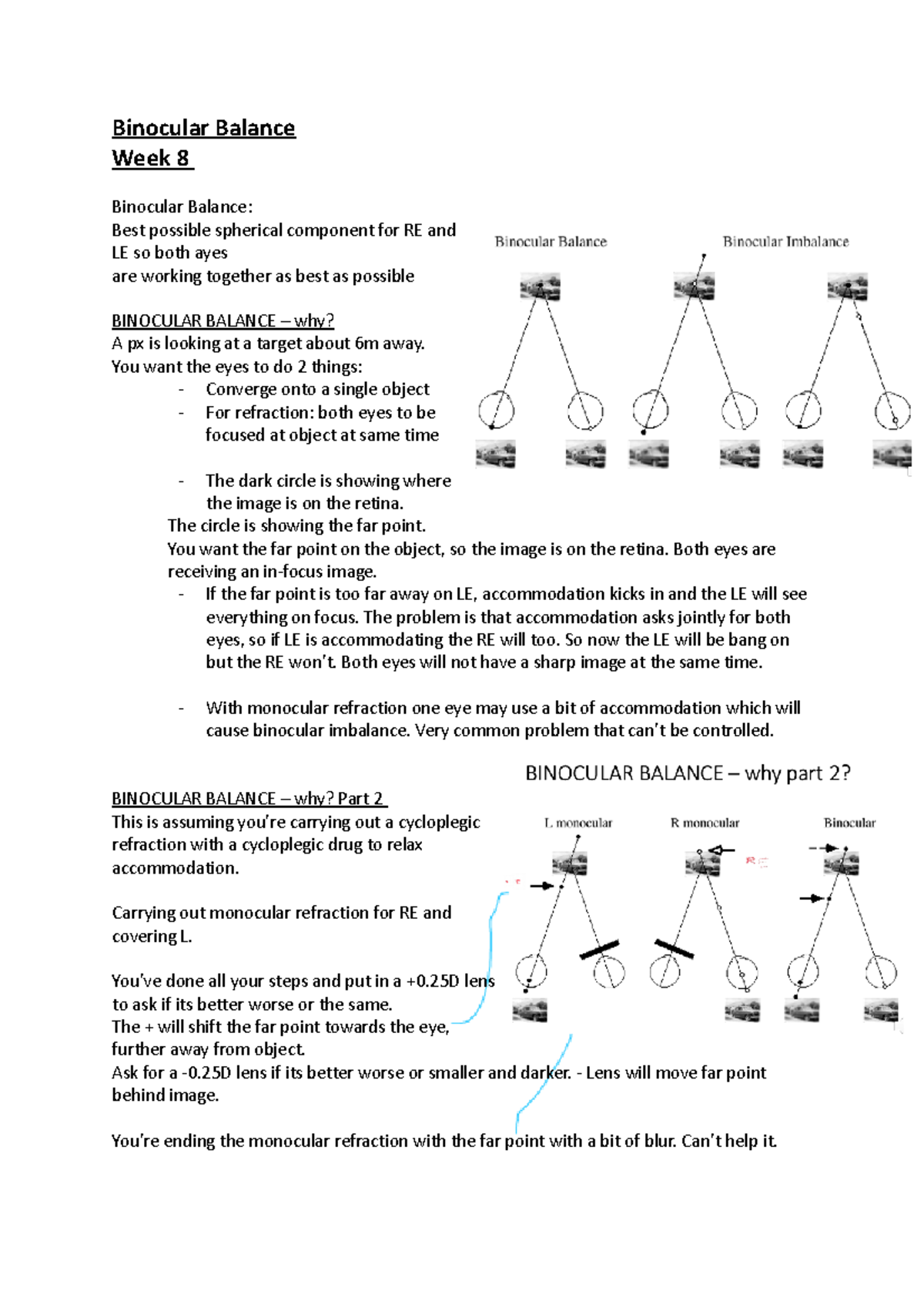 How To Do Binocular Balancing