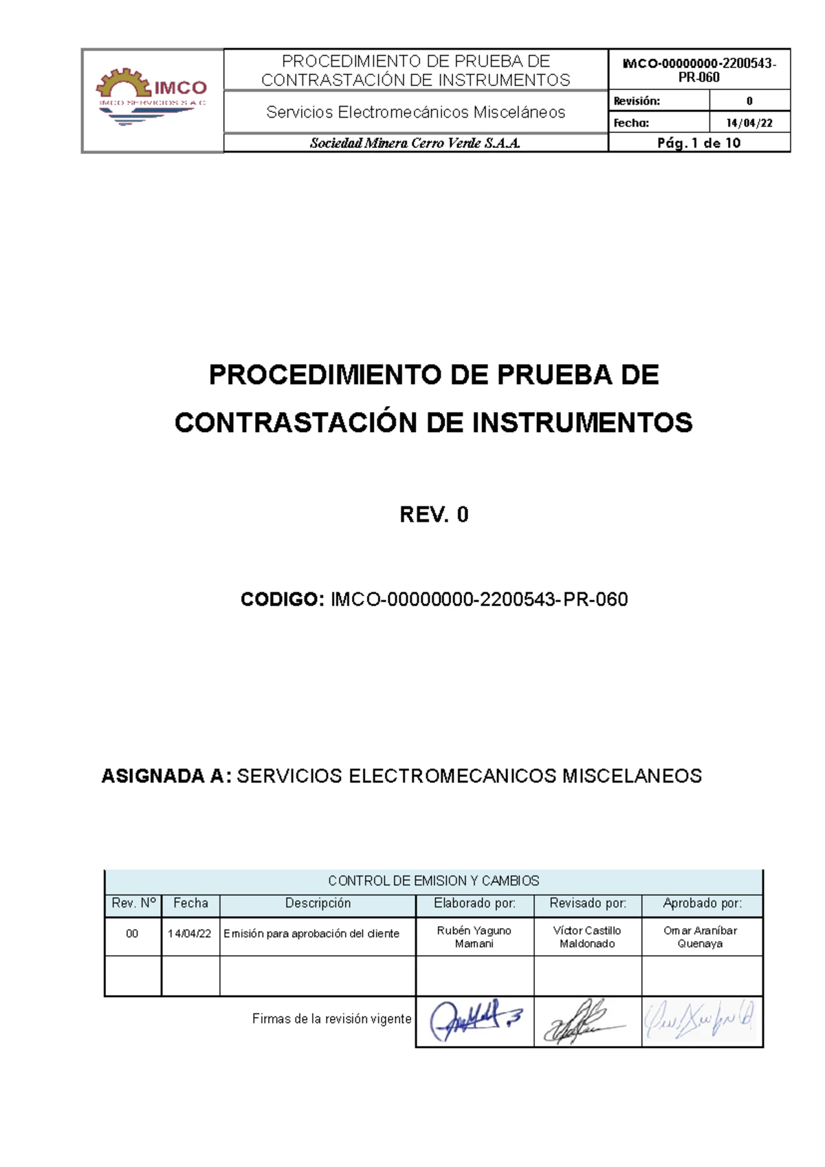 Procedimiento IMCO-00000000-2200543-PR: Recepción y Almacenamiento ...