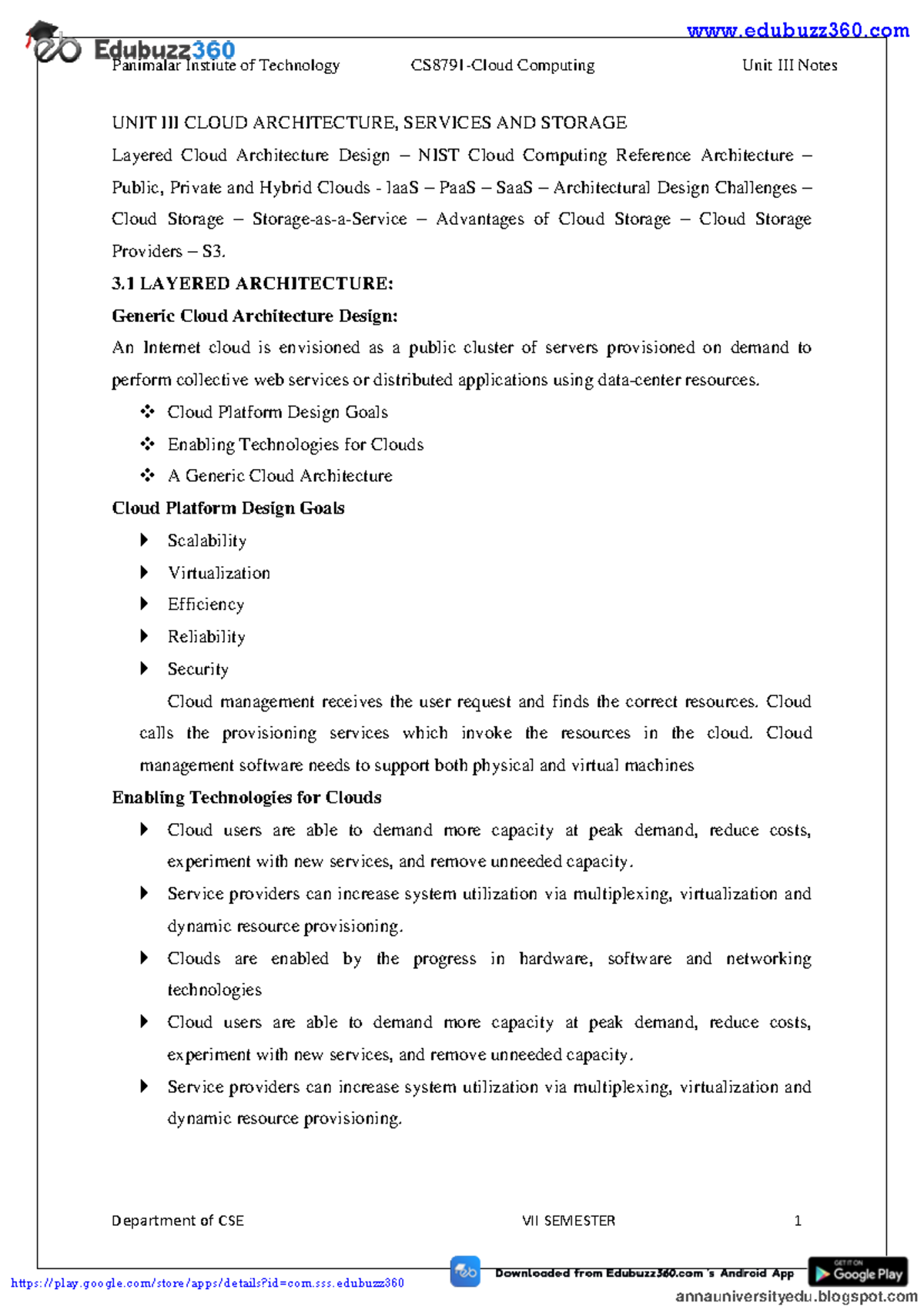 CS8791-Cloud Computing UNIT 3 Notes - Panimalar Instiute of Technology ...