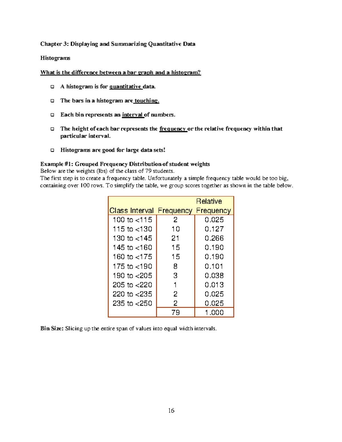 Chapter 3: Summarizing Quantitative Data - Stats 119 Notes - Studocu