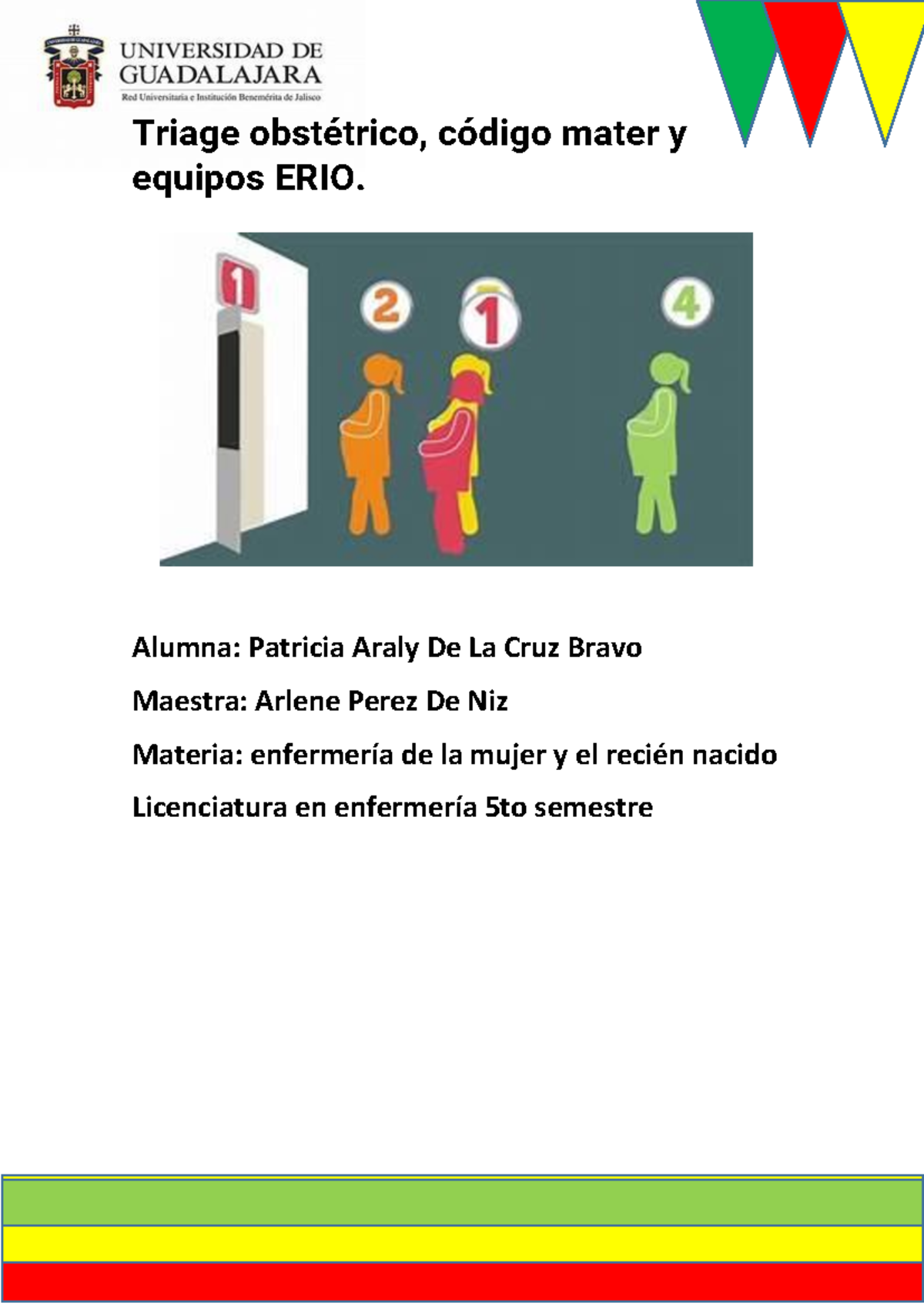 Triage Obsttrico y Cdigo Mater en Atencin de Emergencias ERIO - Studocu