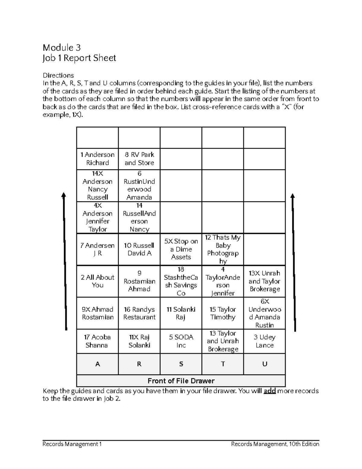 Job 3 Record Listing Instructions for Module 5 - Studocu