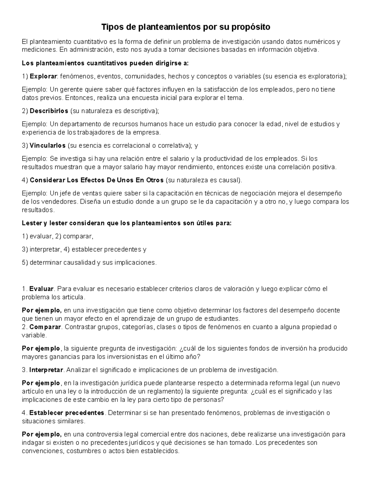 Exposición - de apoyo para el primer periodo - Tipos de planteamientos ...