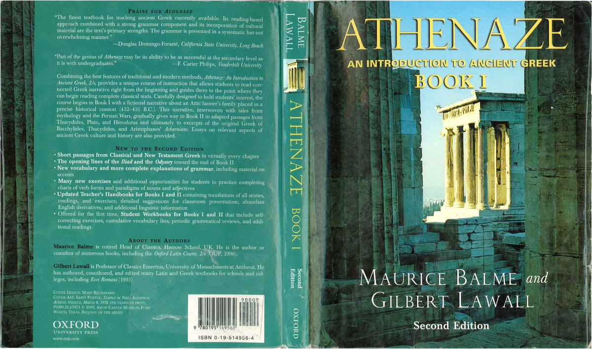 Athenaze: An Introduction to Ancient Greek (2nd Ed.) - Study Guide ...