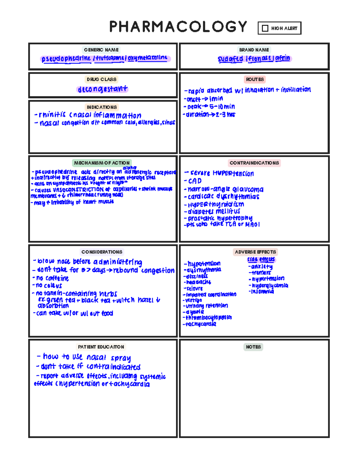 Pharmacology Study Guide: Exam 1 Review Notes - Studocu