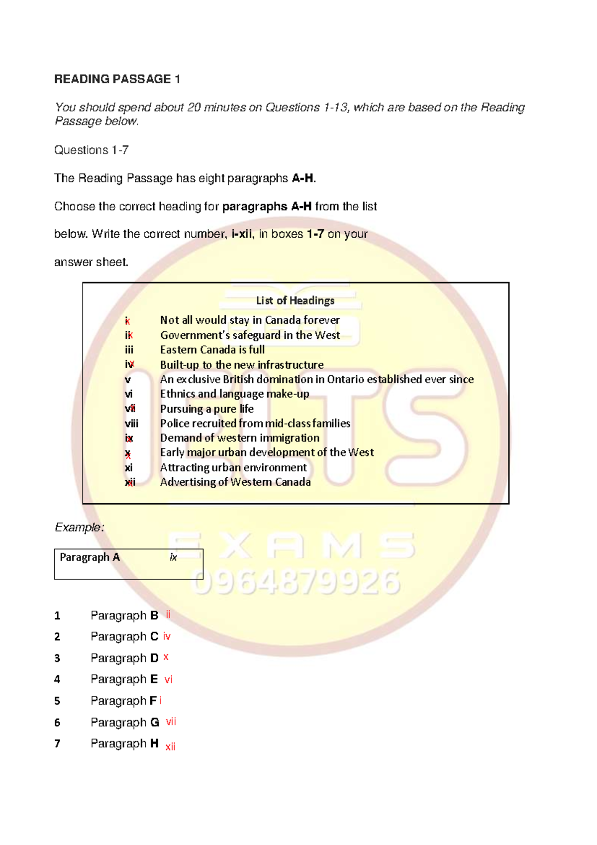 IELTS Reading Passage 1 & 2 Practice Test - Test 5 - Studocu