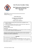 Mathematical Methods - Grade: 10 - Secondary School - Studocu