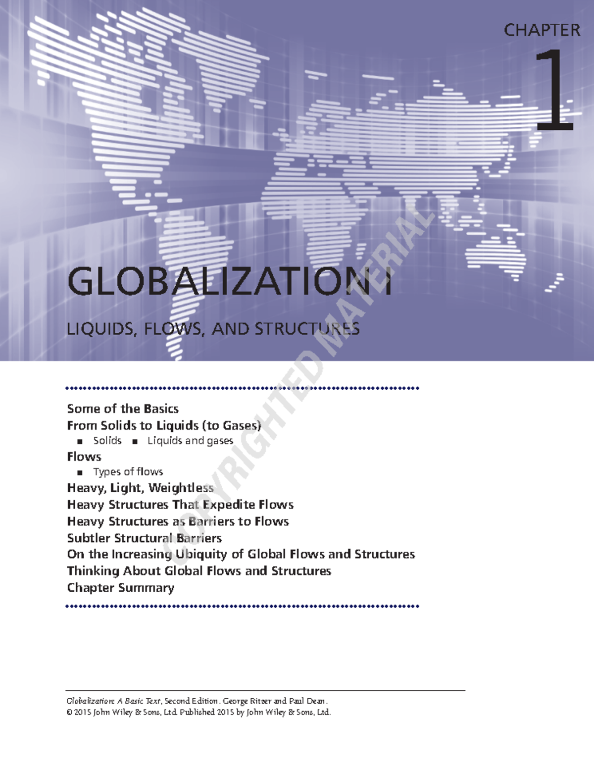 Globalization: Concepts of Liquidity and Flows - Chapter Overview - Studocu