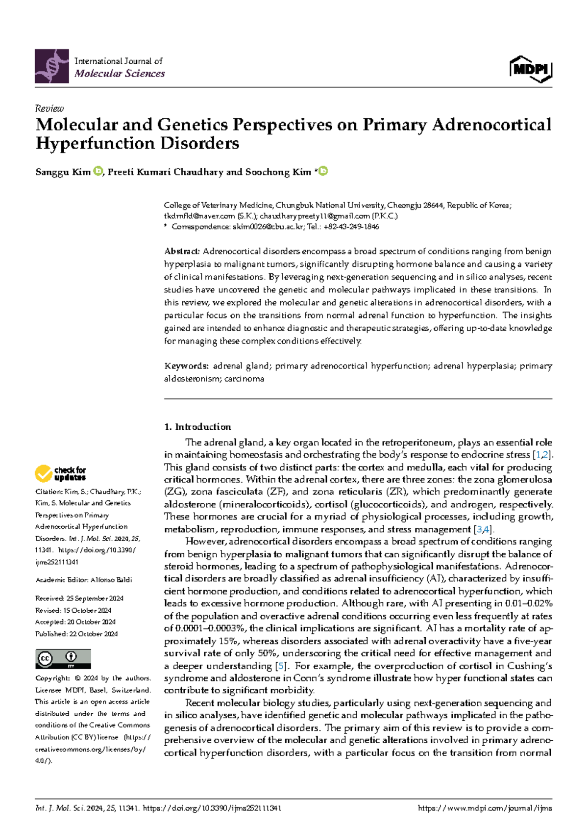 Molecular and Genetic Insights into Primary Adrenocortical ...