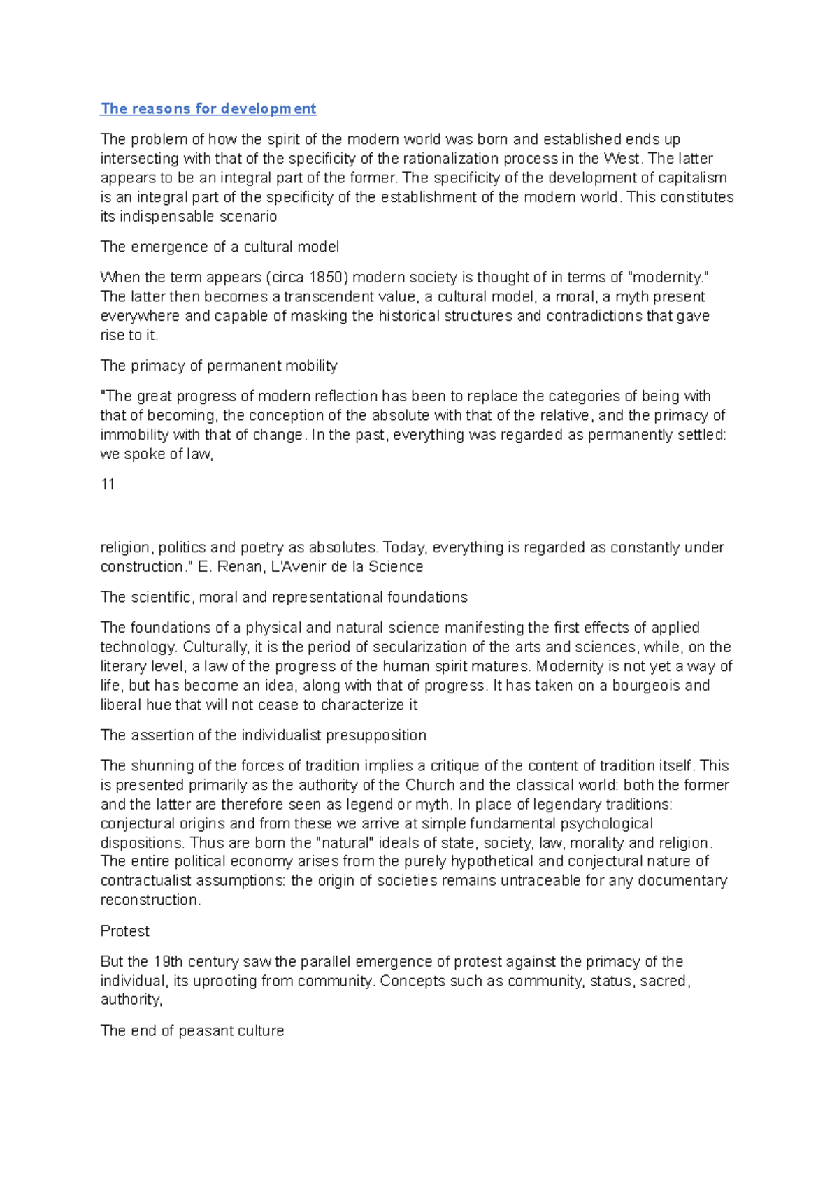 Understanding the Reasons for Development: A Cultural Analysis - Studocu
