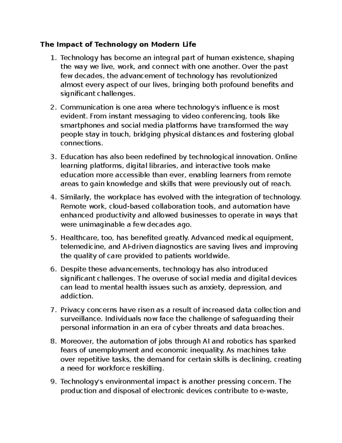 The Impact of Technology on Modern Life: Key Insights & Challenges ...