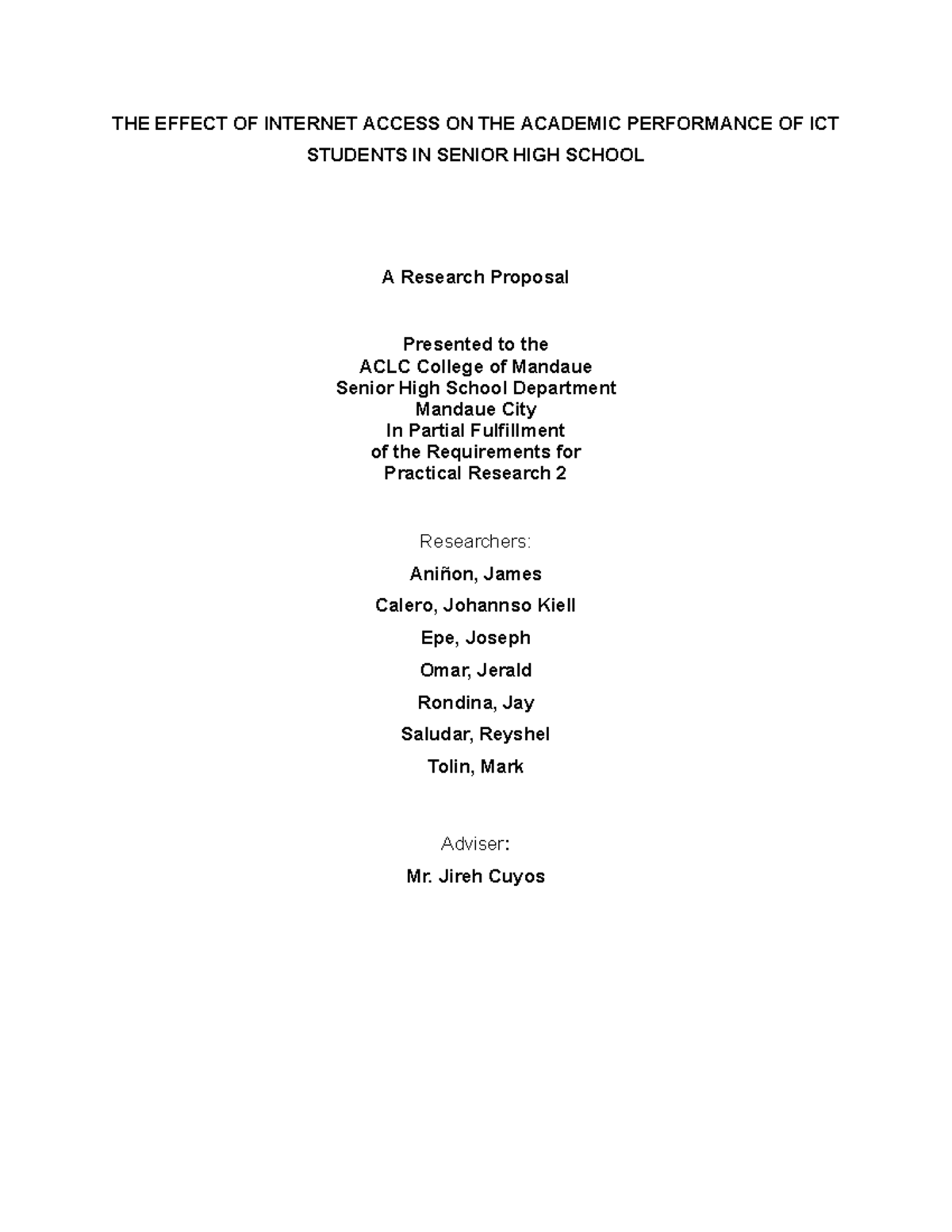 The Impact of Internet Access on ICT Students' Academic Performance in ...