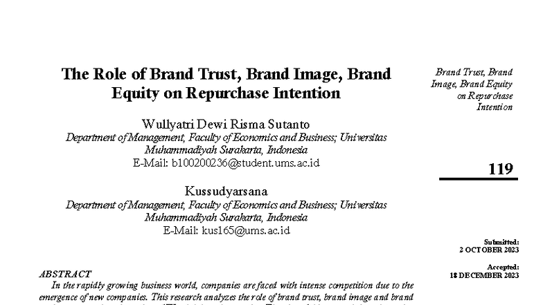The Impact of Brand Trust, Image, and Equity on Repurchase Intention in ...
