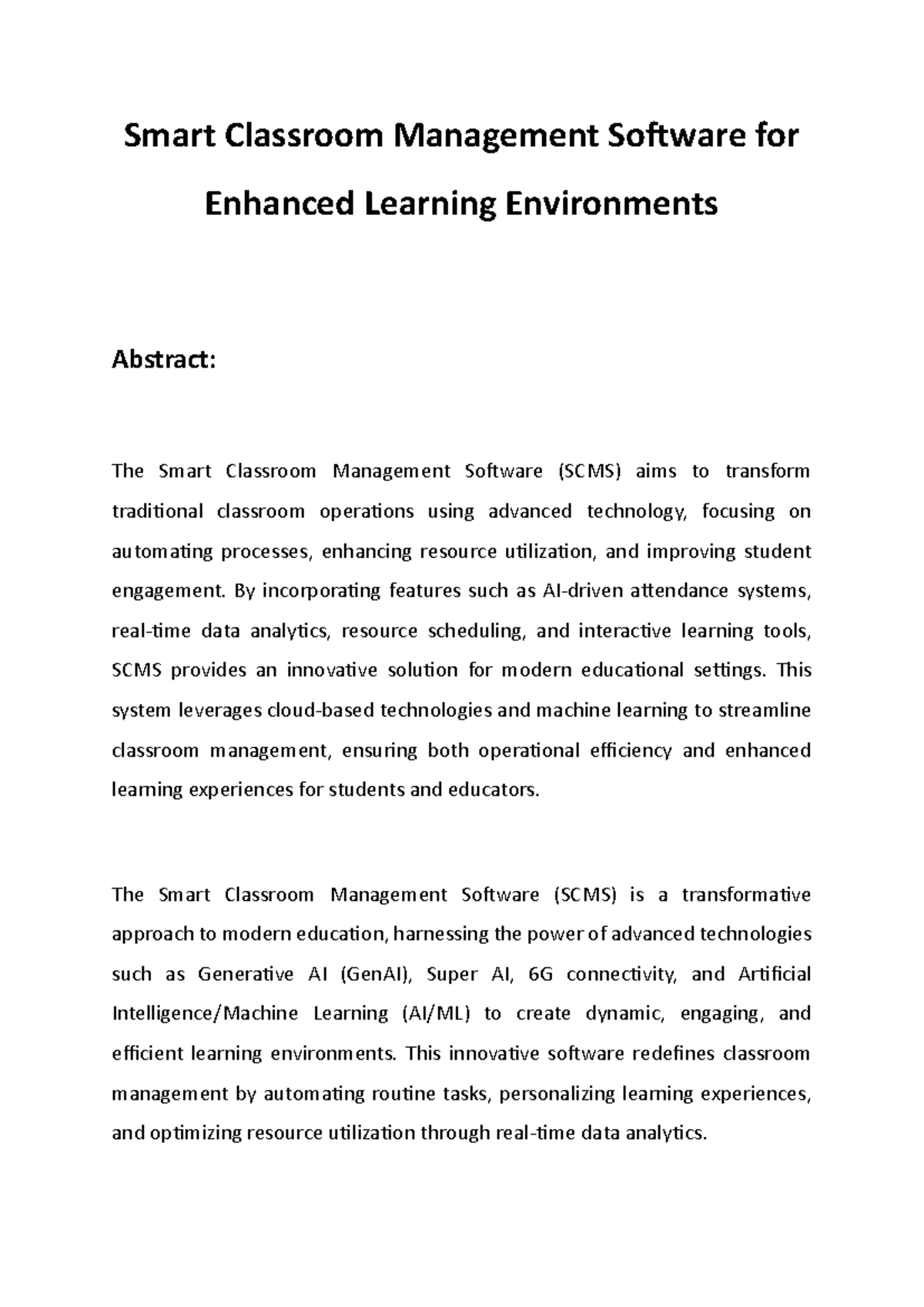 Smart Classroom Management Software for Enhanced Learning Environments ...