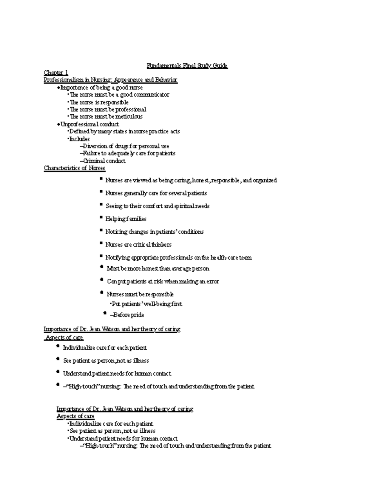 NUR 101 Fundamentals Final Study Guide: Key Concepts & Care Practices ...