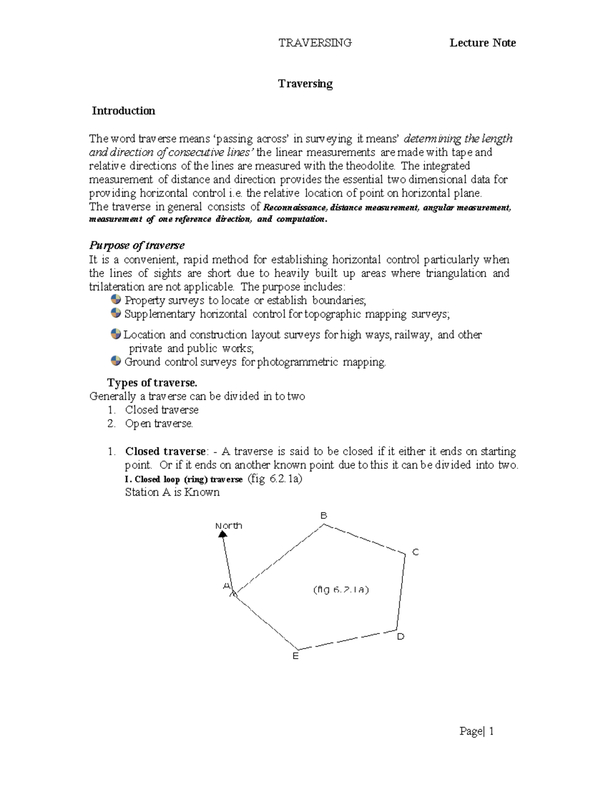 Chapter 3: Traversing Techniques and Computations in Surveying - Studocu