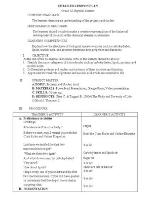 Bryan Unida Detailed Lesson PLAN 1 - DETAILED LESSPON PLAN IN POWER ...