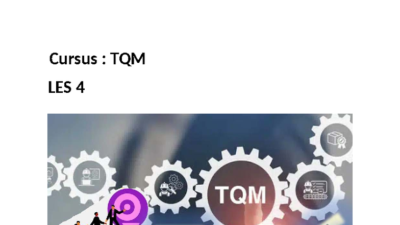 TQM LES 4: Lean Principles and Value Optimization Strategies - Studocu