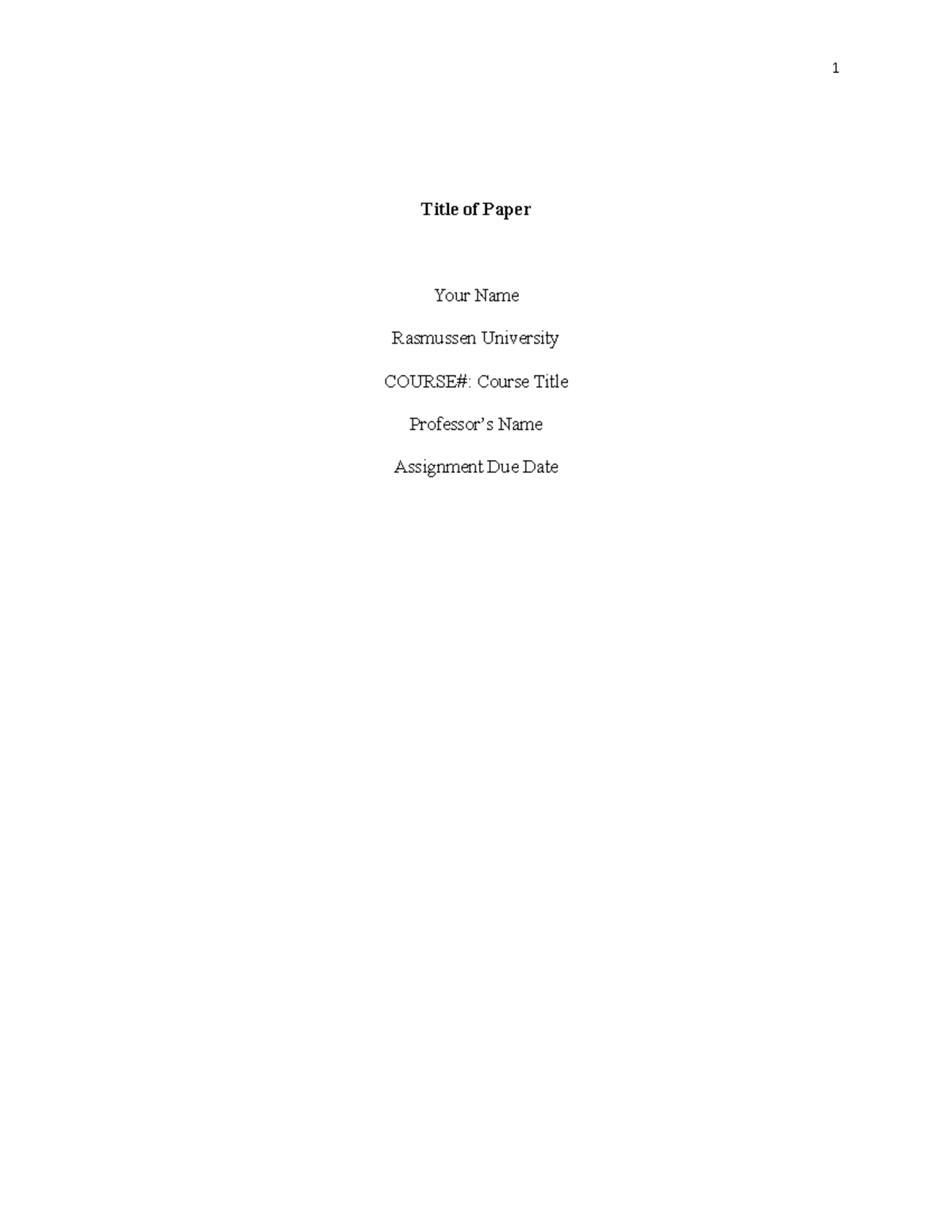 APA Formatting Guide for Research Papers - Course Title - Studocu