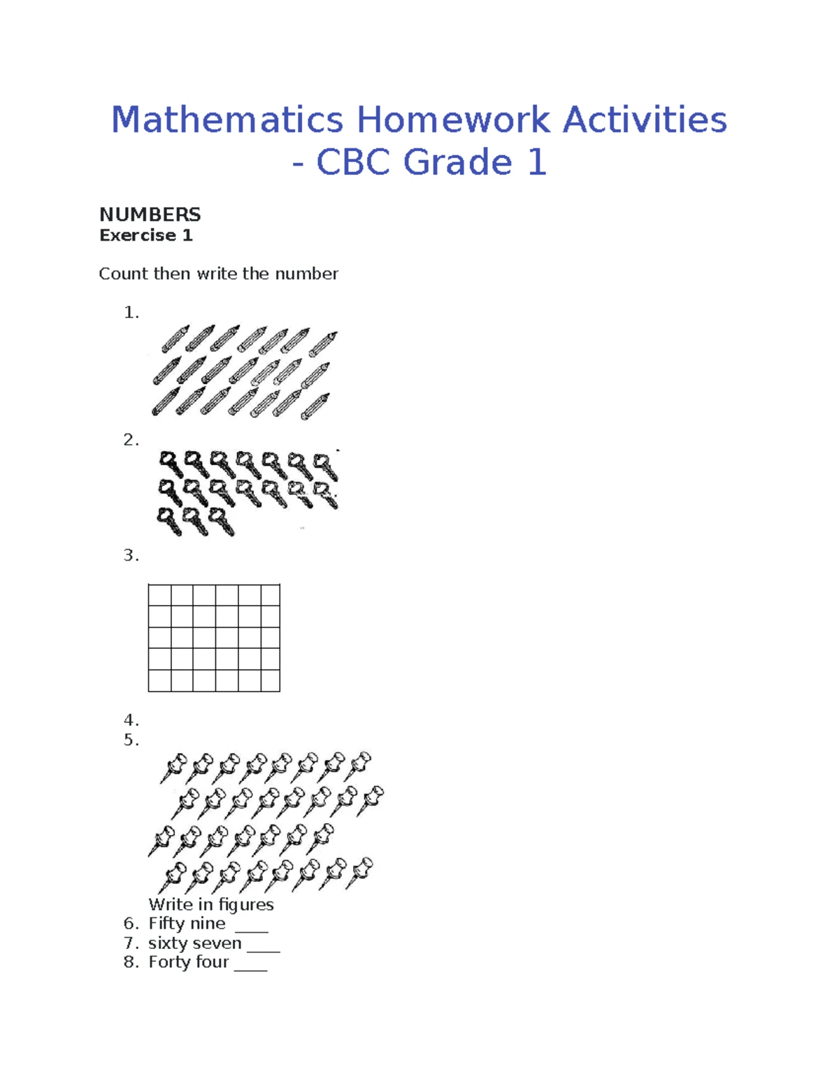 Shughuli za Kiswahili - Homework Activities CBC Grade 1 Guide - Studocu