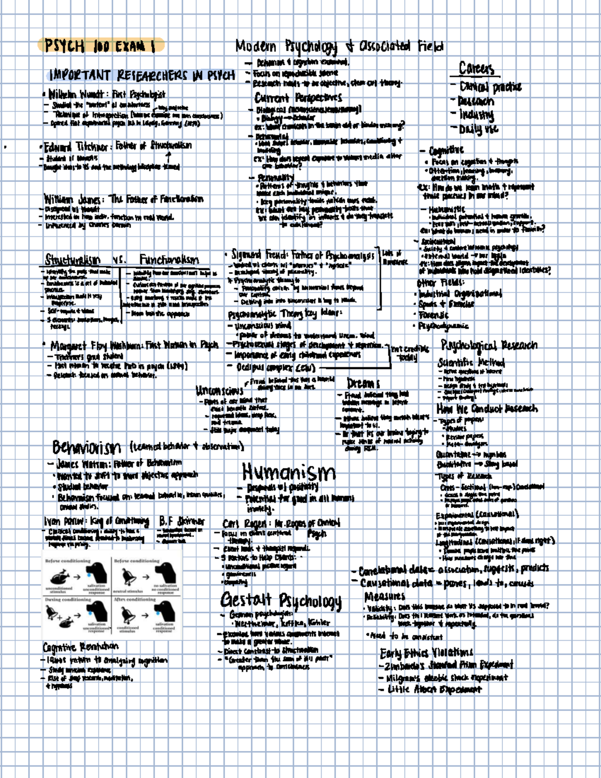 PSYCH 100: Exam 1 Study Guide on Modern Psychology and Key Concepts ...