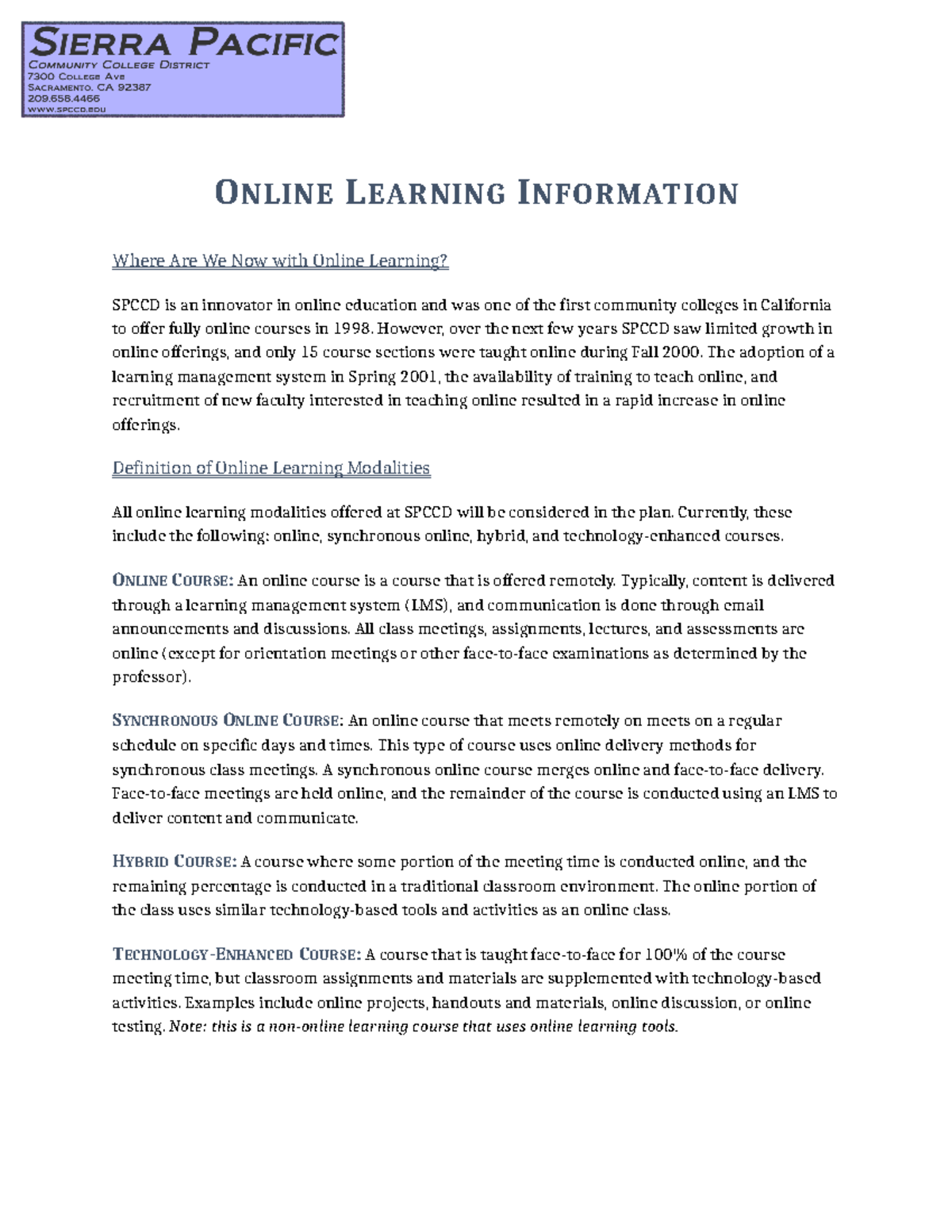 Understanding Online Learning Modalities: CGS 1100 Project Overview ...