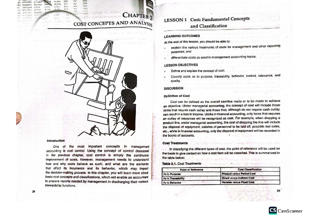 SCM 101: Chapter 2 - Cost Concepts and Classifications Overview - Studocu
