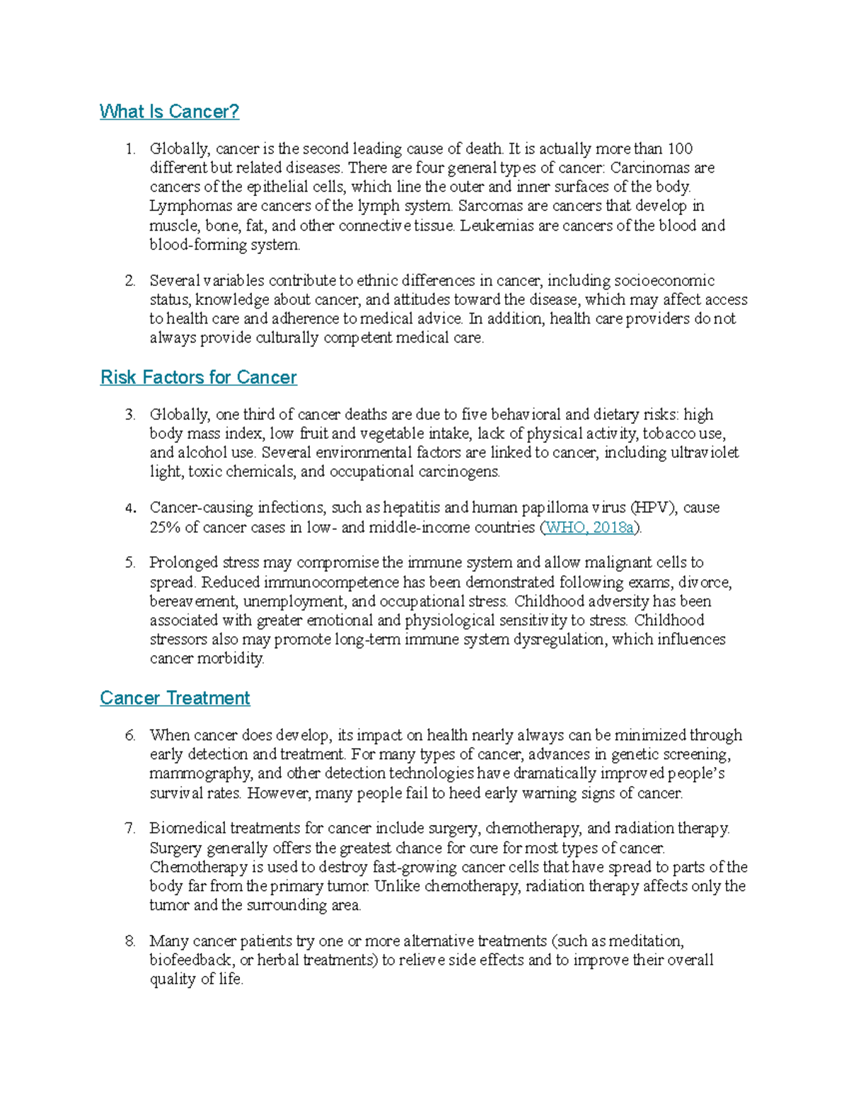 Cancer Overview and Treatment: Insights from Chapter 11 Summary - Studocu