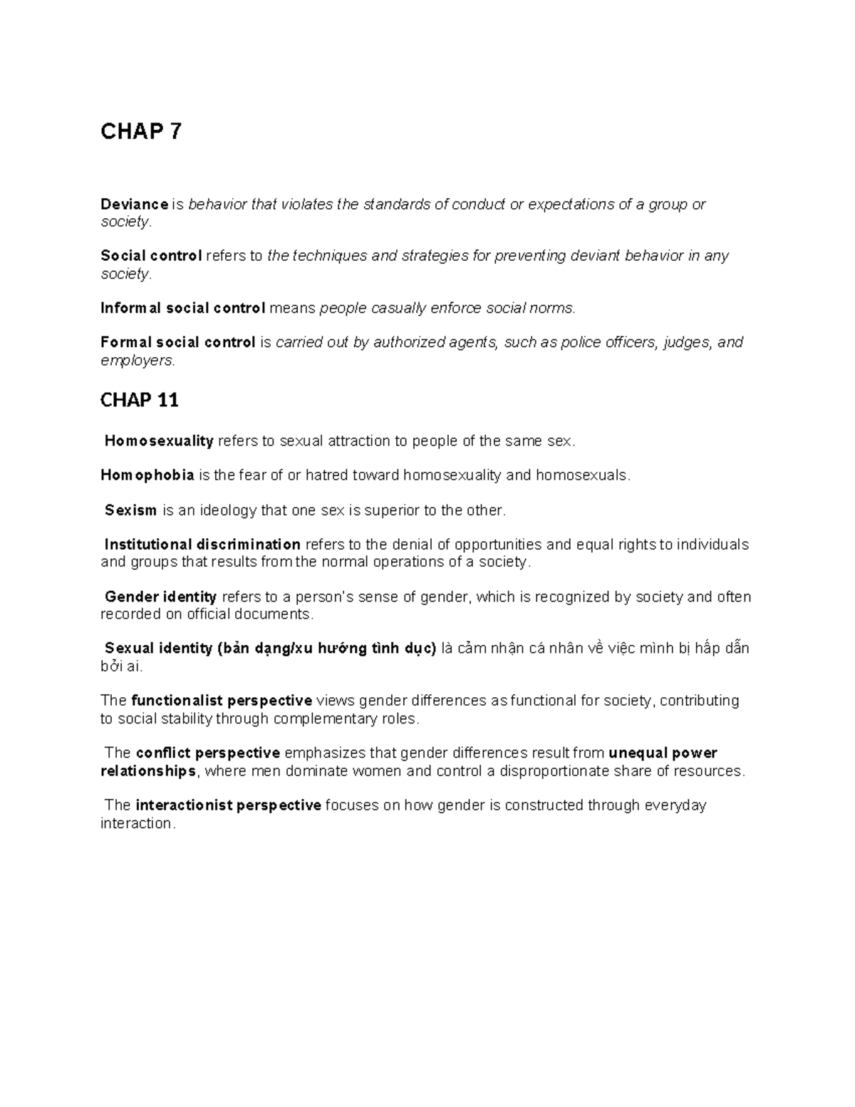 CHAP 7: Understanding Deviance and Social Control Mechanisms - Studocu