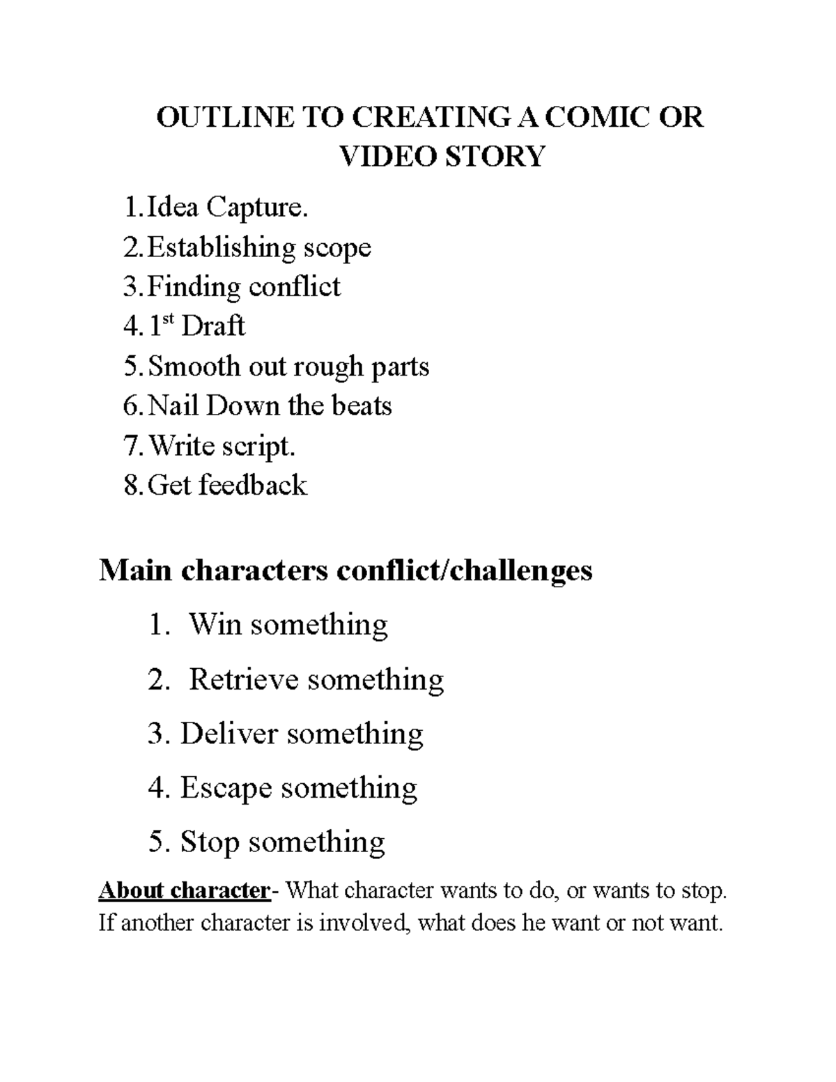 How To Write An Outline For A Comic