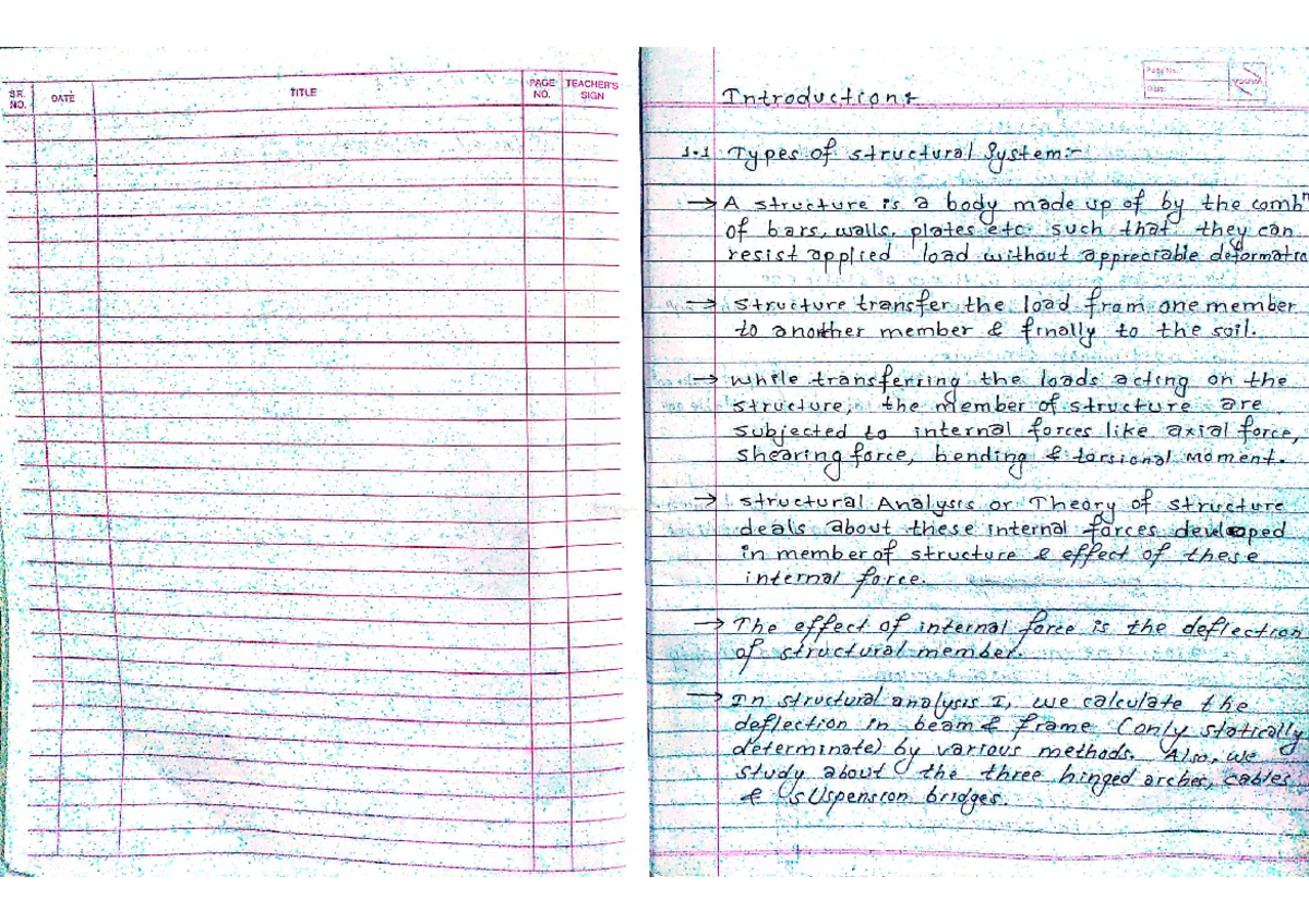 Structural Analysis Notes (ENG 101): Key Concepts and Methods - Studocu