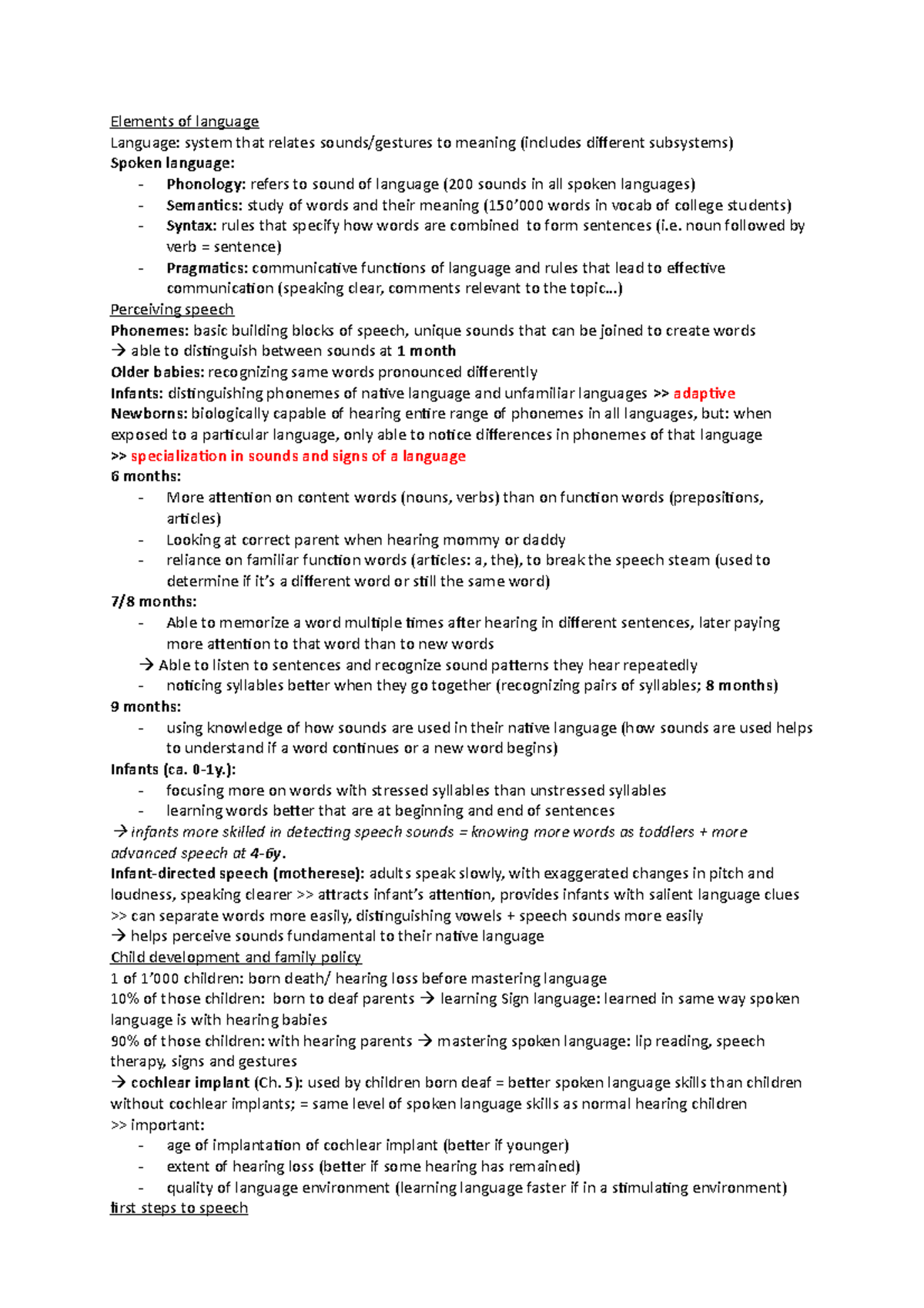 Children and their development kap - Elements of language Language ...