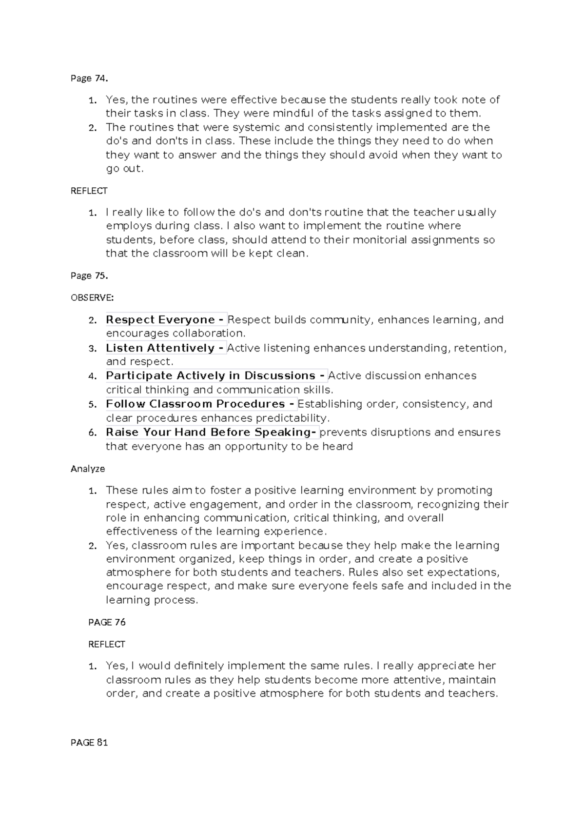 EDU 101 - Effective Classroom Routines & Management Notes - Studocu