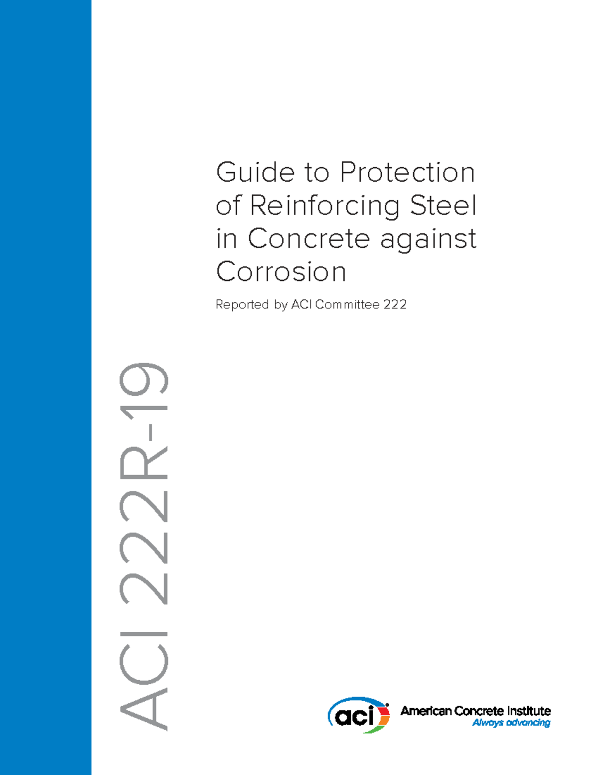 Guide to Corrosion Protection of Reinforcing Steel in Concrete (ACI ...