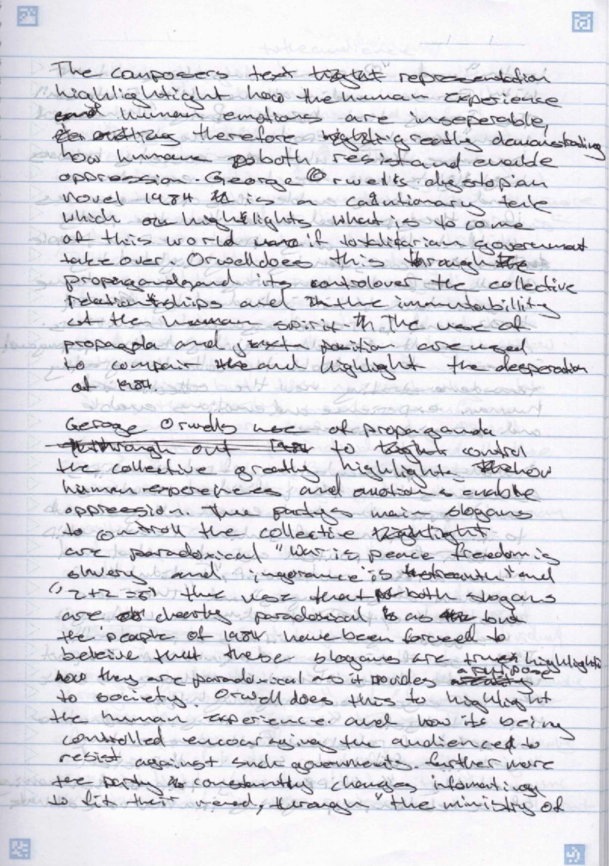 1984 Practice Essay Notes - ENG 101 - Studocu