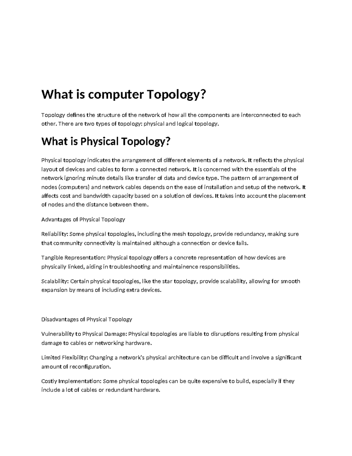 Computer Topology Overview: Physical & Logical Structures Explained ...