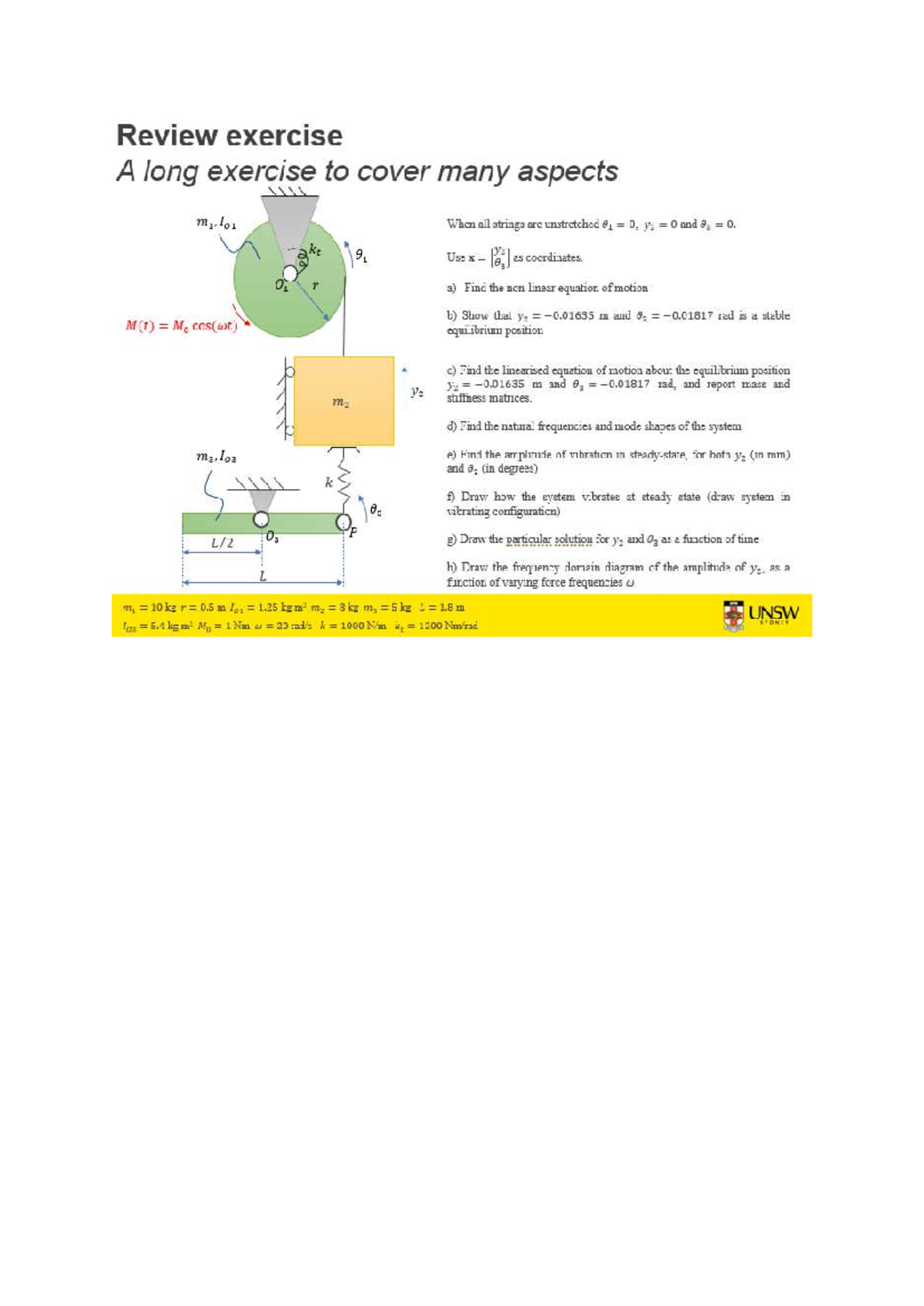 Solutions W10: Lecture Exercise on Force and Motion Analysis - Studocu