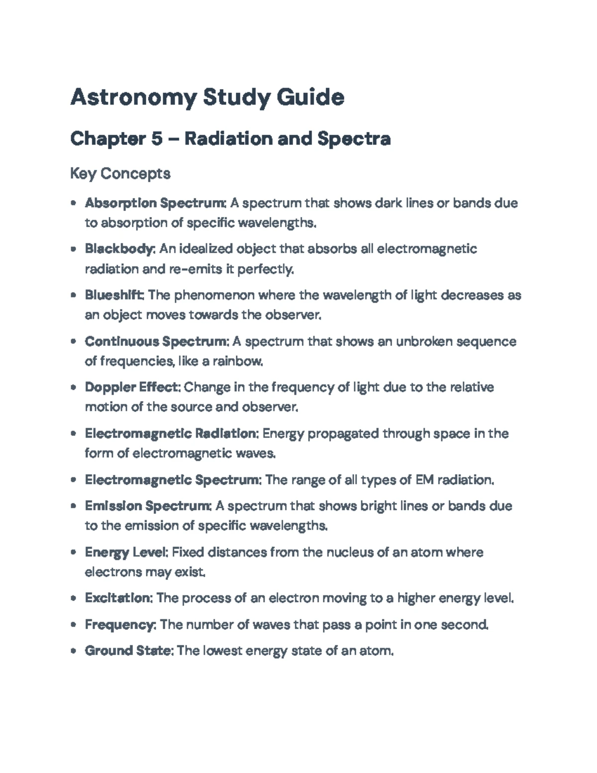 Study Sheet for ASTR 112 – Midterm Exam #2: Key Stellar Concepts - Studocu
