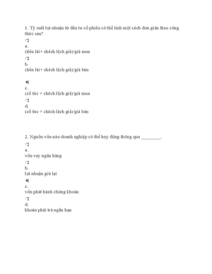 [Solved] mn l thuyt ti chnh ngn hng c cc ni dung chnh no cn phi hc ...