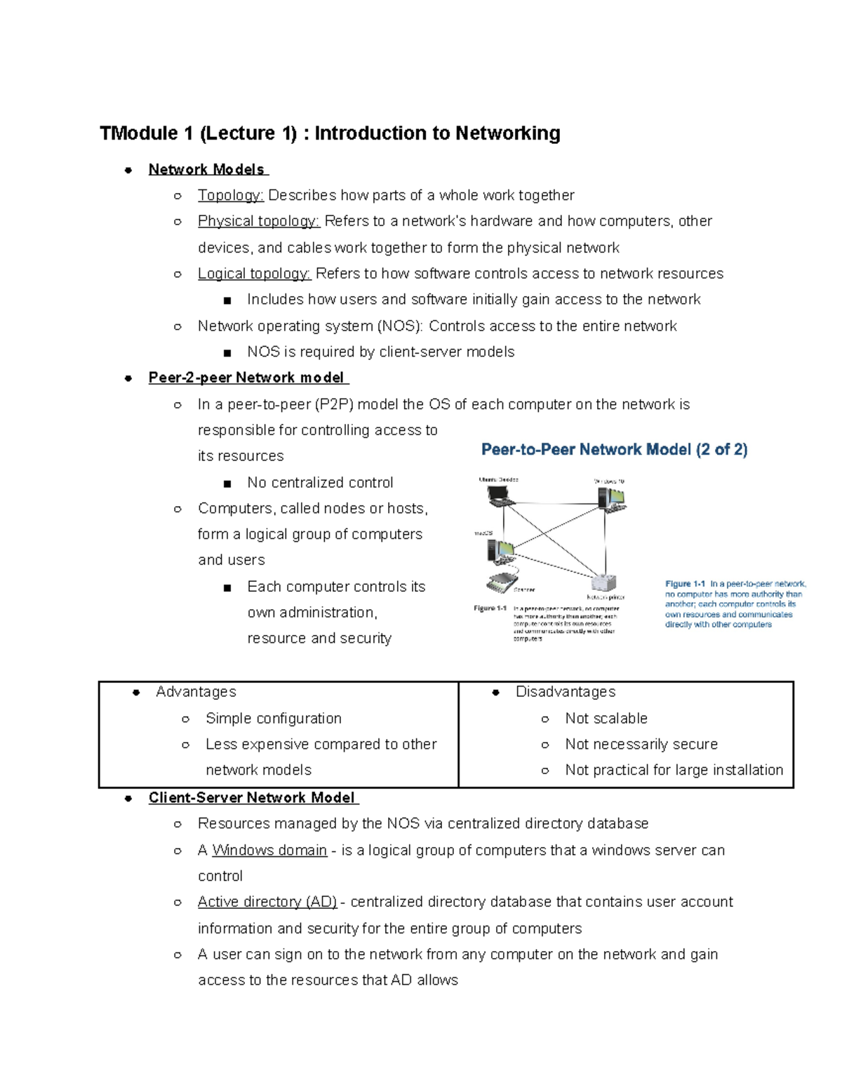ITM301 Lecture Notes: Networking & Infrastructure Overview - Studocu