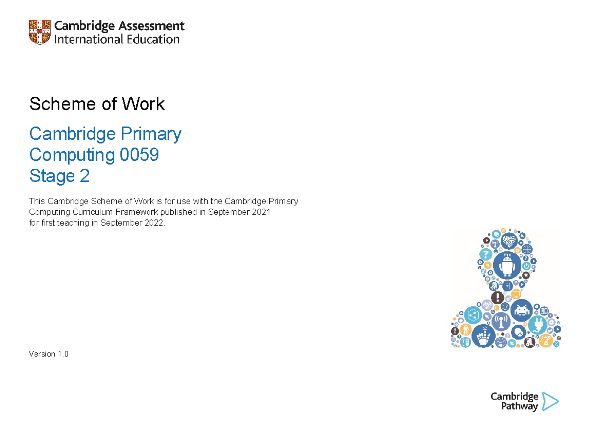 Cambridge Primary Computing (0059) Stage 2 Scheme of Work Overview ...